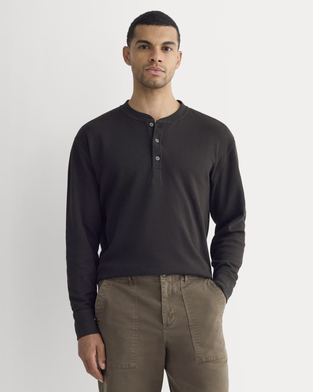 Thermal Henley in Cozy Waffle