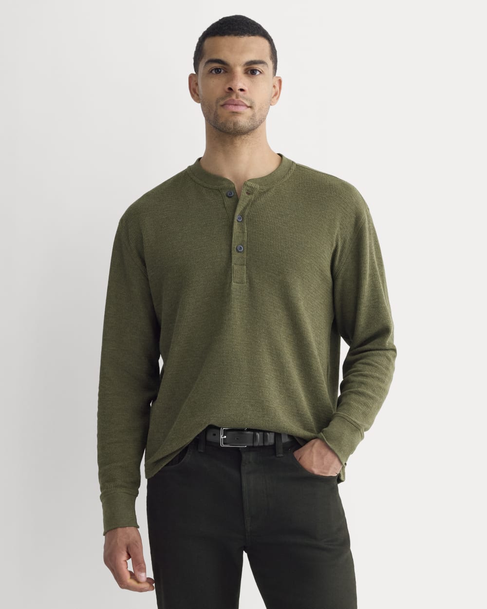 Thermal Henley in Cozy Waffle