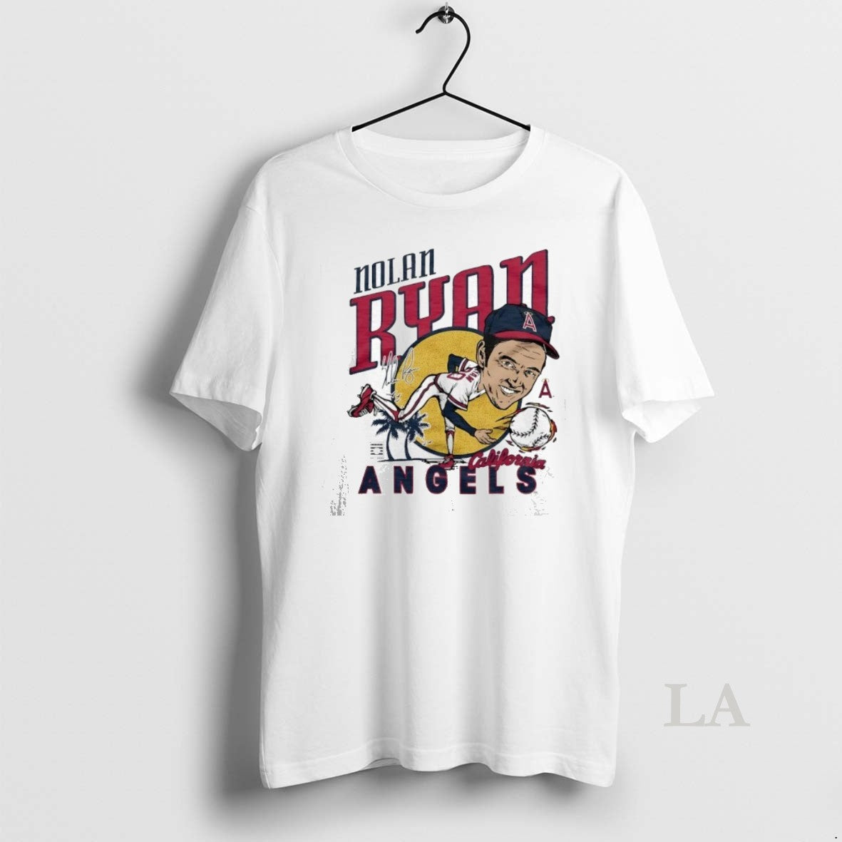 Original Los Angeles Angels Nolan Ryan California Signature Caricature Unisex T-shirt, Sweatshirt, Hoodie, Long Sleeve Tee