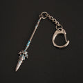 Genshin Impact Weapon 'Halberd Doula Continent knight sword' Keyring Metal Keychain