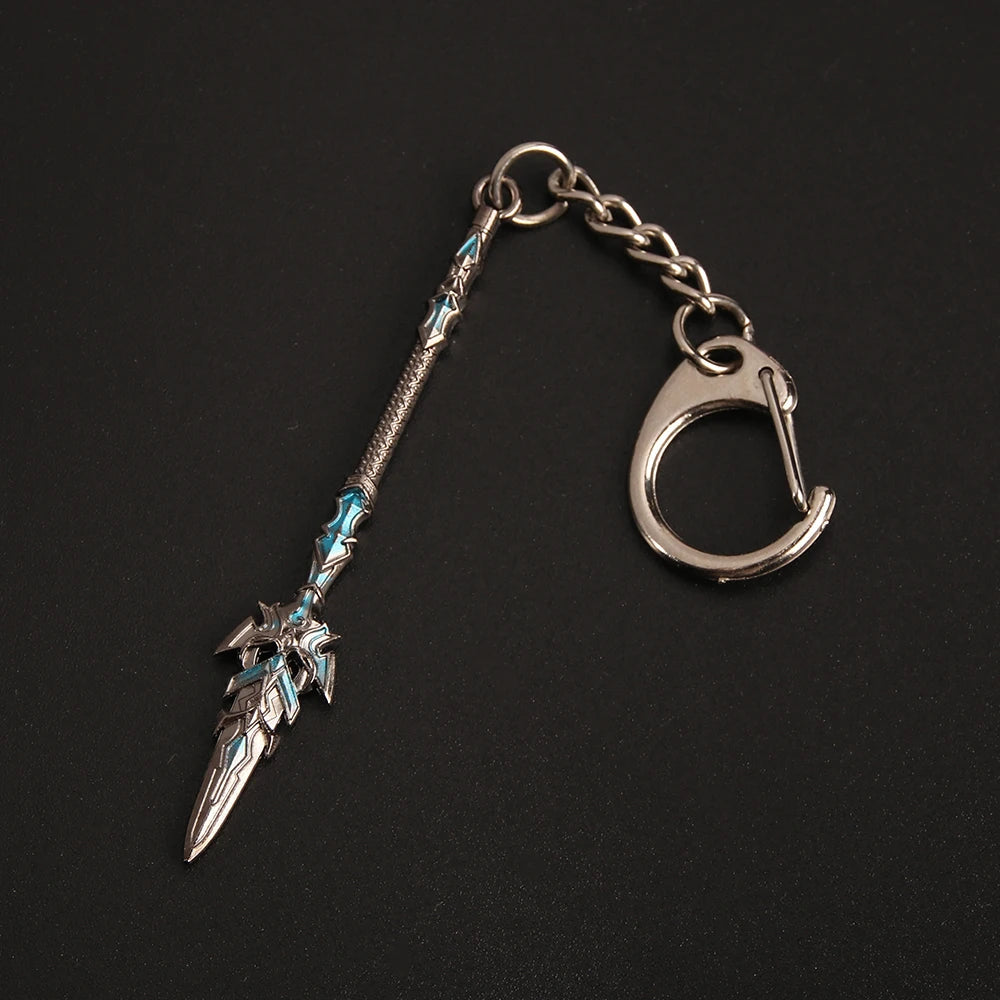 Genshin Impact Weapon 'Halberd Doula Continent knight sword' Keyring Metal Keychain