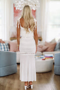 Serene Ruffles Maxi Dress - Off White