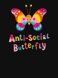 anti social butterfly pinky by aylinlakin Unisex T-shirt, Sweatshirt, Hoodie, Long Sleeve Tee