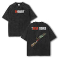 Rust Game Graphic T-Shirt Washed Cotton Vintage Gaming Streetwear Tee Unisex T-shirt, Sweatshirt, Hoodie, Long Sleeve Tee